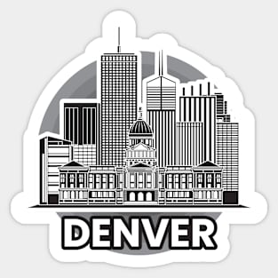 Denver City Landscape Sticker